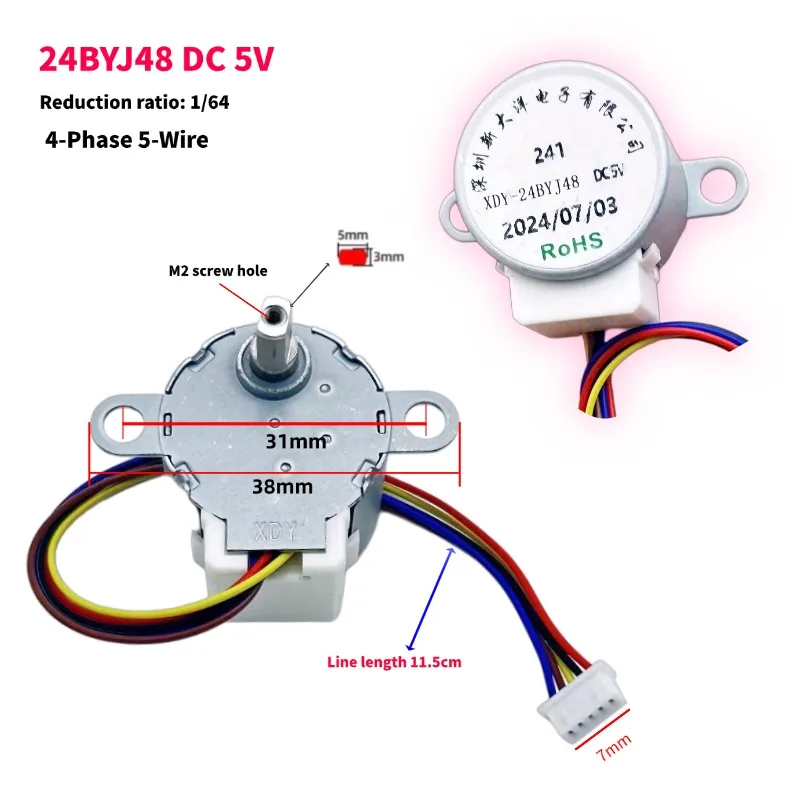 

Шаговый двигатель 24BYJ48 5В