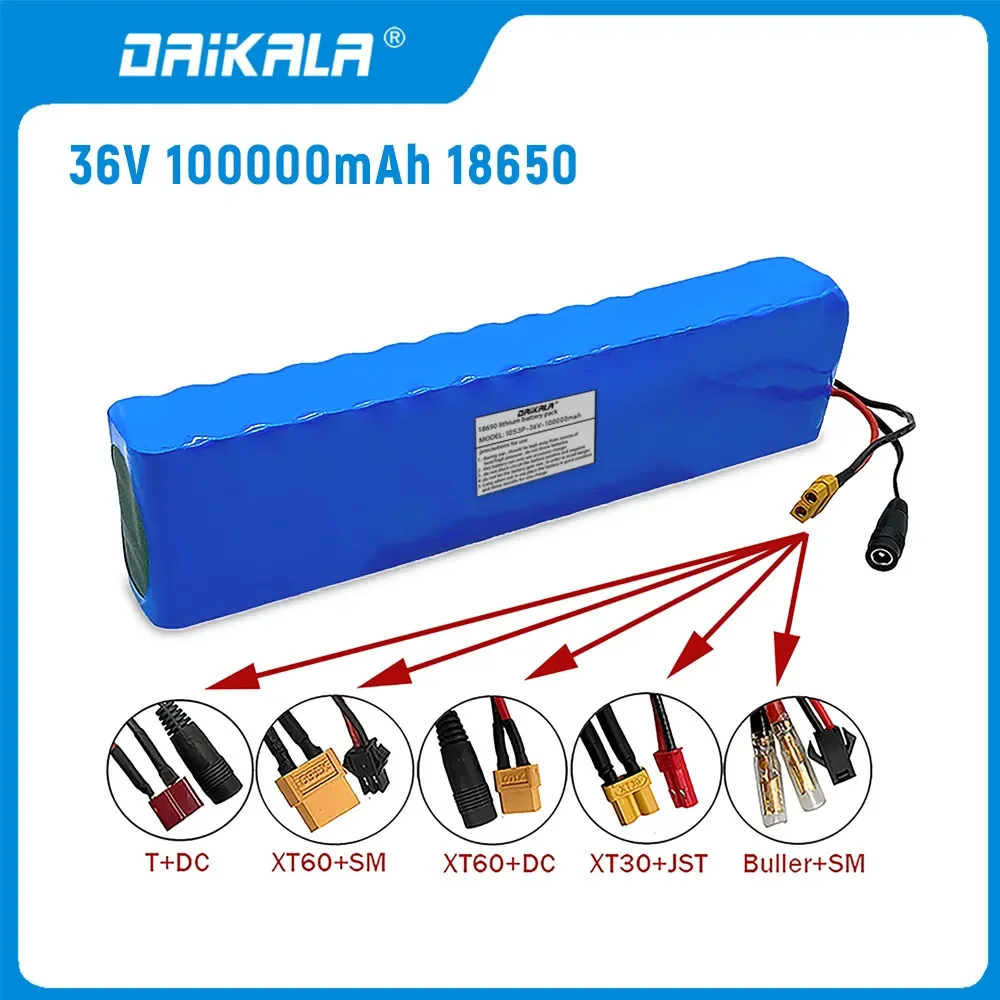 

Перезаряжаемый аккумулятор для электроскутера DAIKALA 10S3P, 36 В, 100000 мАч, литиевый аккумулятор 18650 для модифицированных электровелосипедов, скутеров, литий-ионный аккумулятор