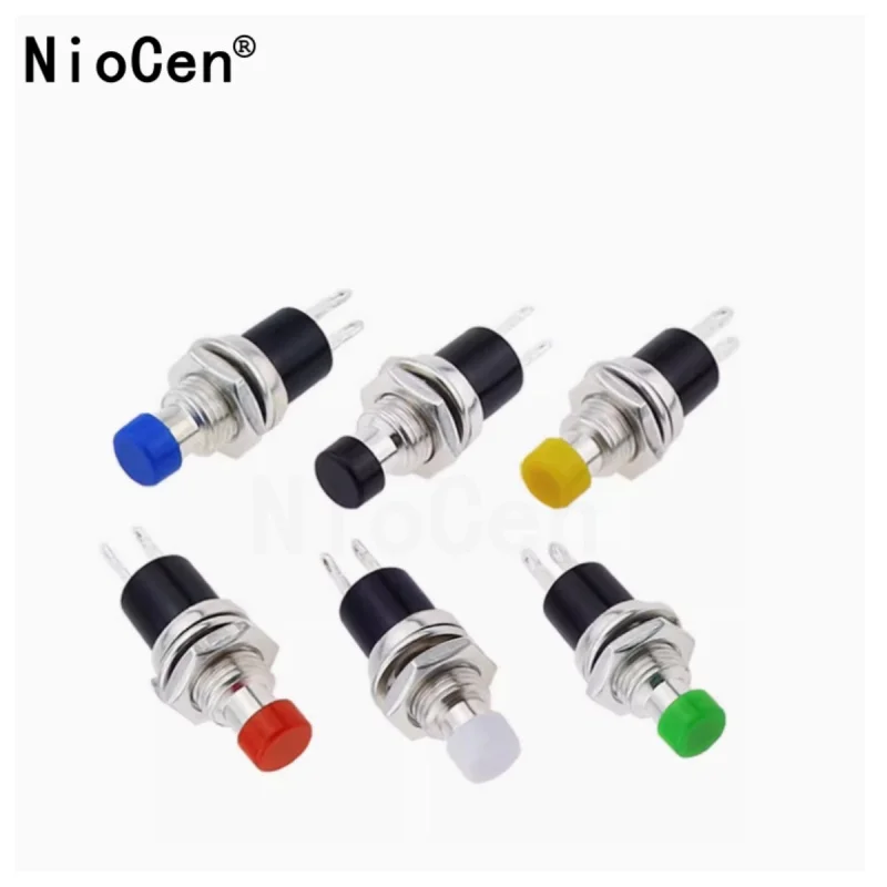 (2 шт.) маленькая круглая кнопка Φ/NO PBS-110/NC самосброс на 2 фута переключателя без