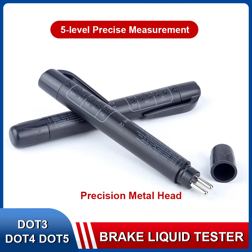 

Brake Fluid Tester Oil Quality Diagnostic Tools LED Indicator Auto Liquid Testing Pen Automotive Brake Oil Replacement Tester