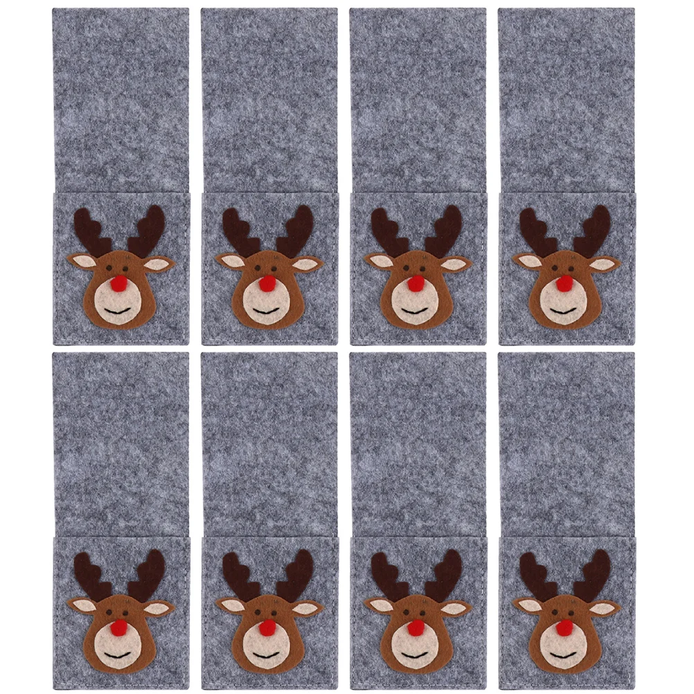 

Christmas Holder Cutlerytableware Silverwarepouch Cover Utensil Fork Flatware Table Holdersholiday Party Decoration Pocketsspoon