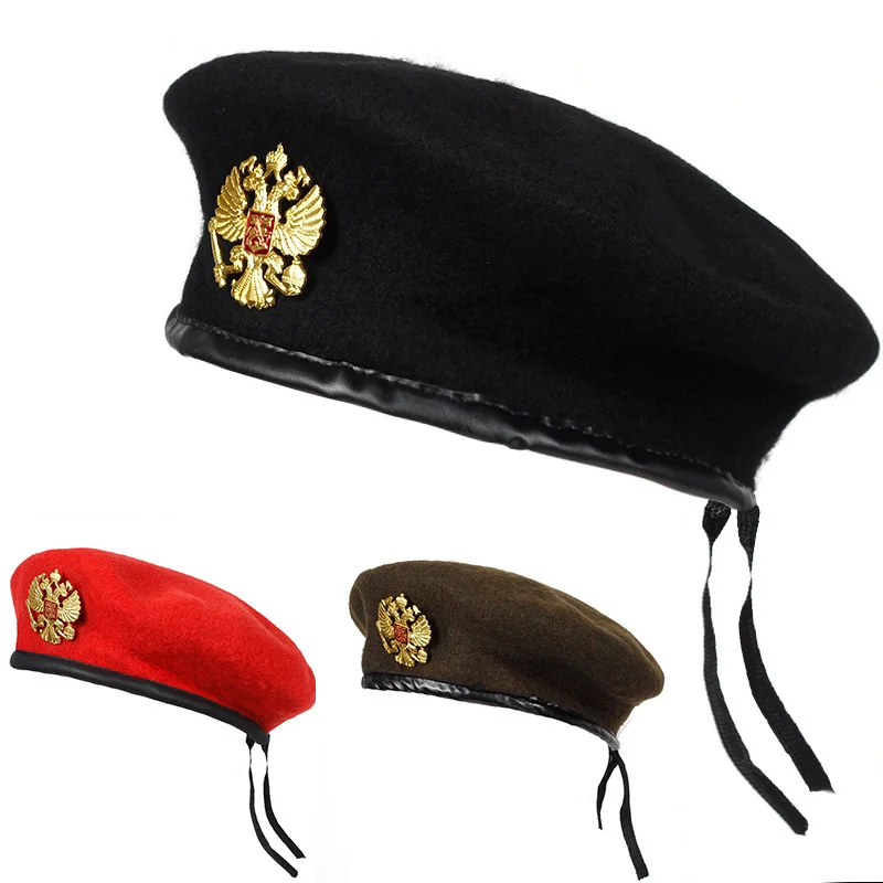 

Осенне-зимняя новая шапка, теплый шерстяной восьмиугольный Регулируемый берет at Модный Универсальный Унисекс берет, однотонный берет, шапки