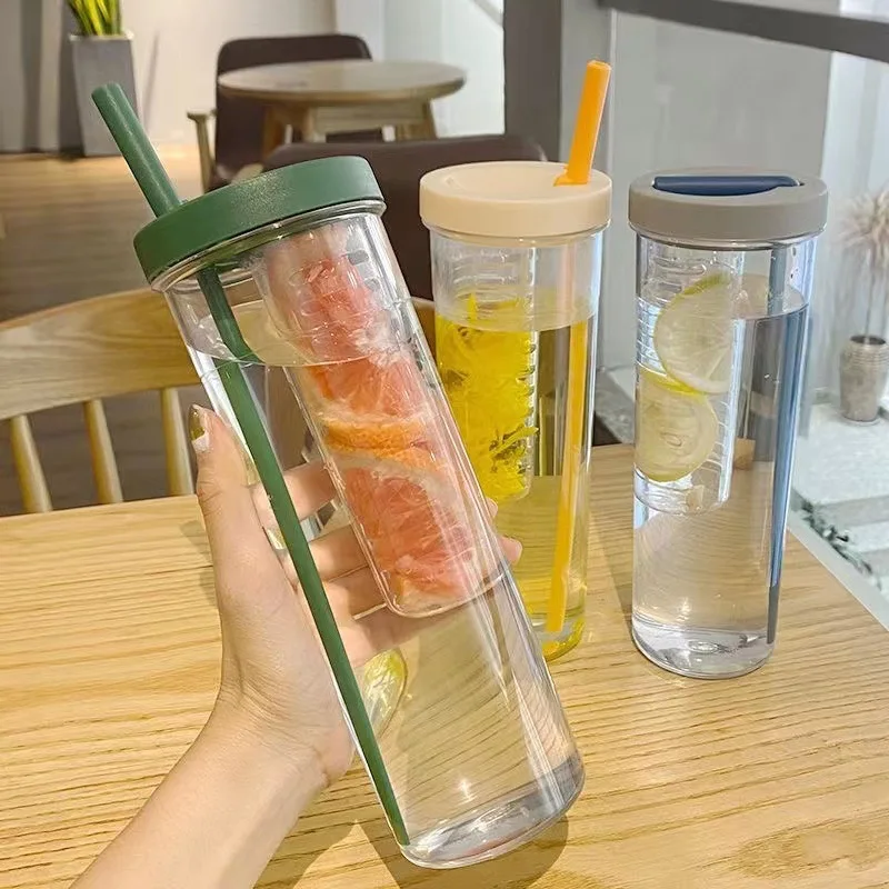 Transparent Large Capacity Portable Juice Cups Lemon Filter 