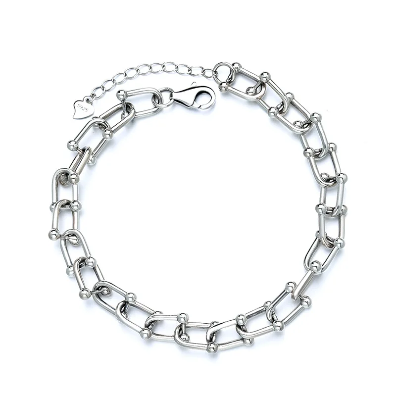 

Horseshoe Bracelet S925 Sterling Silver Fashion Korean Simple Versatile Creative Personality Female Bracelet Fashion Gift