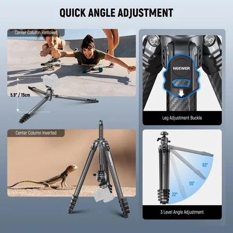 Профессиональный штатив LiteTrip LT38 из углеродного волокна