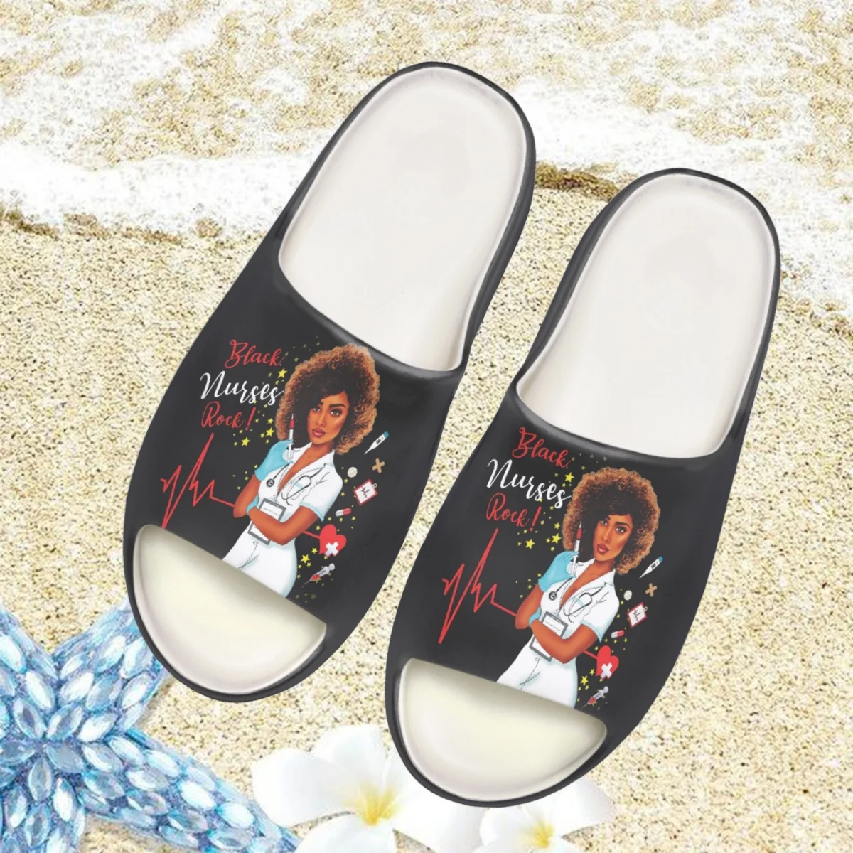 

Шлепанцы Nopersonality женские, Мультяшные сандалии на плоской подошве, для медсестры, уютные тапочки, летние