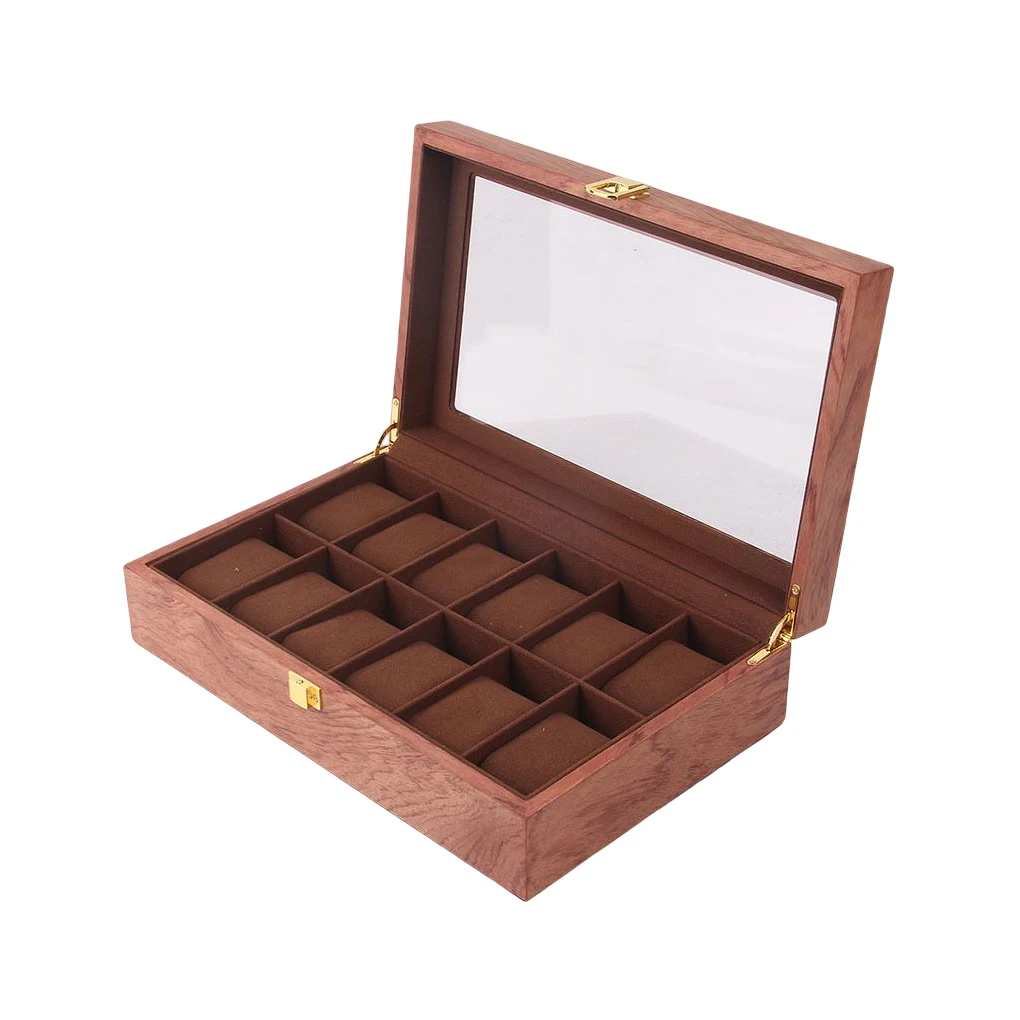 

Watch Wood Display Holder Storage Box Bangle Organizer Fashion Jewelry Organizing Case Bedroom Dresser Showcase