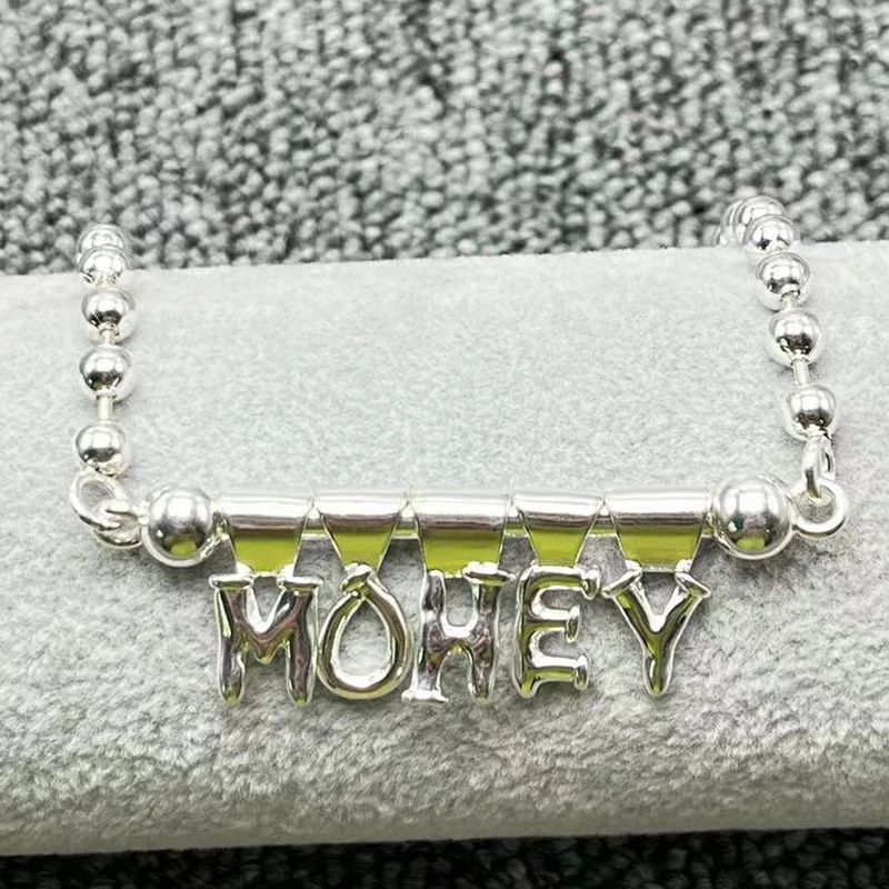 

2023 Fashionable UNOde50 Fashionable Plating 925 DIY Pendant alphabet splicing necklace women's birthday romantic gift