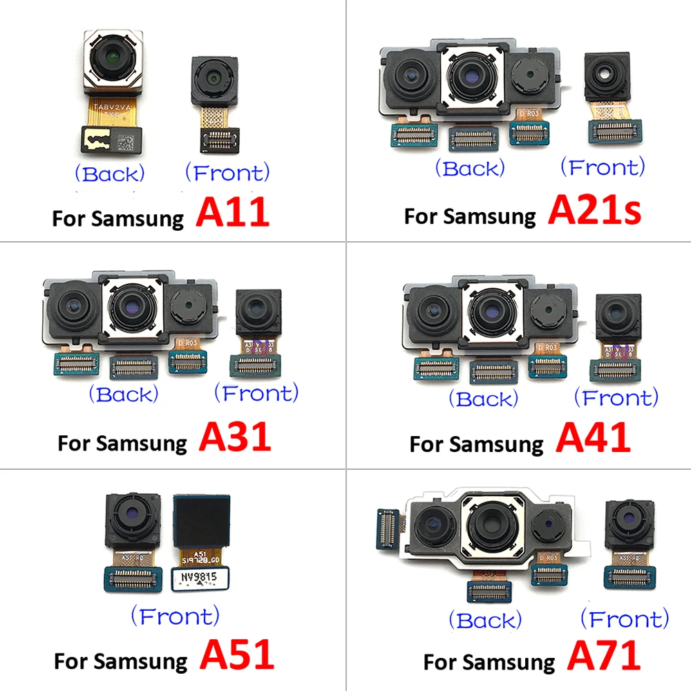 

10 Pcs Original For Samsung Galaxy A11 Front Camera Flex For Samsung Galaxy A21S A31 A41 A71 Back Rear Camera Module Flex Cable