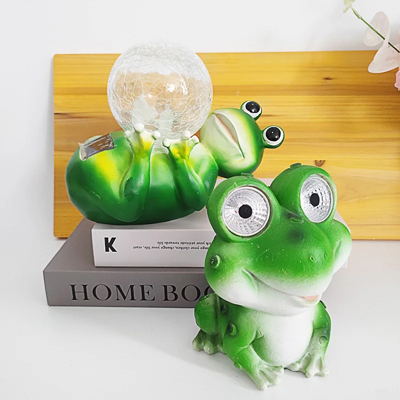 

Solar Frog Classic Lamp Decoration Outdoor Courtyard Garden Resin Handicraft Decoration home accessories modern decor
