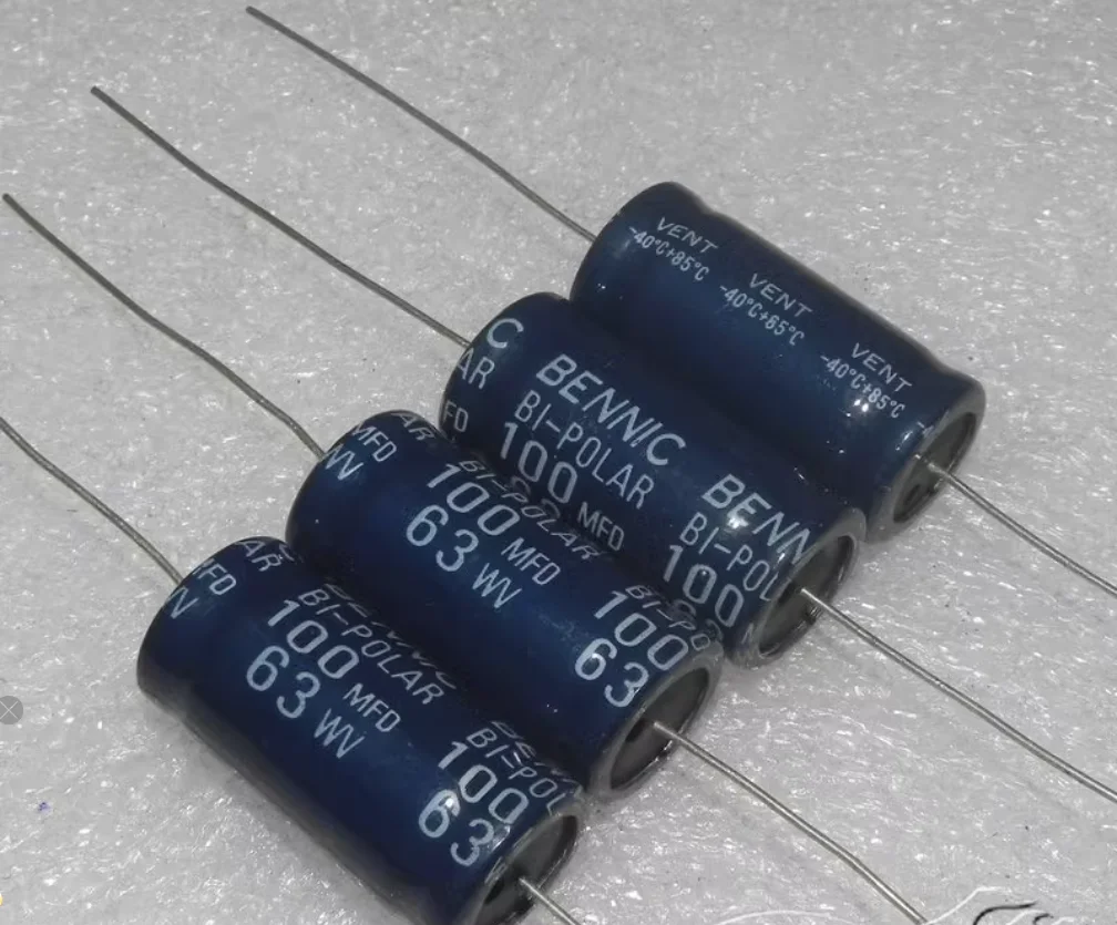 5 шт./лот BENNIC осевой 63V100UF 63V120UF 63WV 100MFD неполярный алюминиевый электролитический