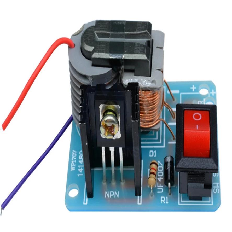 

15KV High Frequency DC High Voltage Arc Ignition Generator Inverter Boost Step Up 18650 DIY Kit U Core Transformer Suite 3.7V
