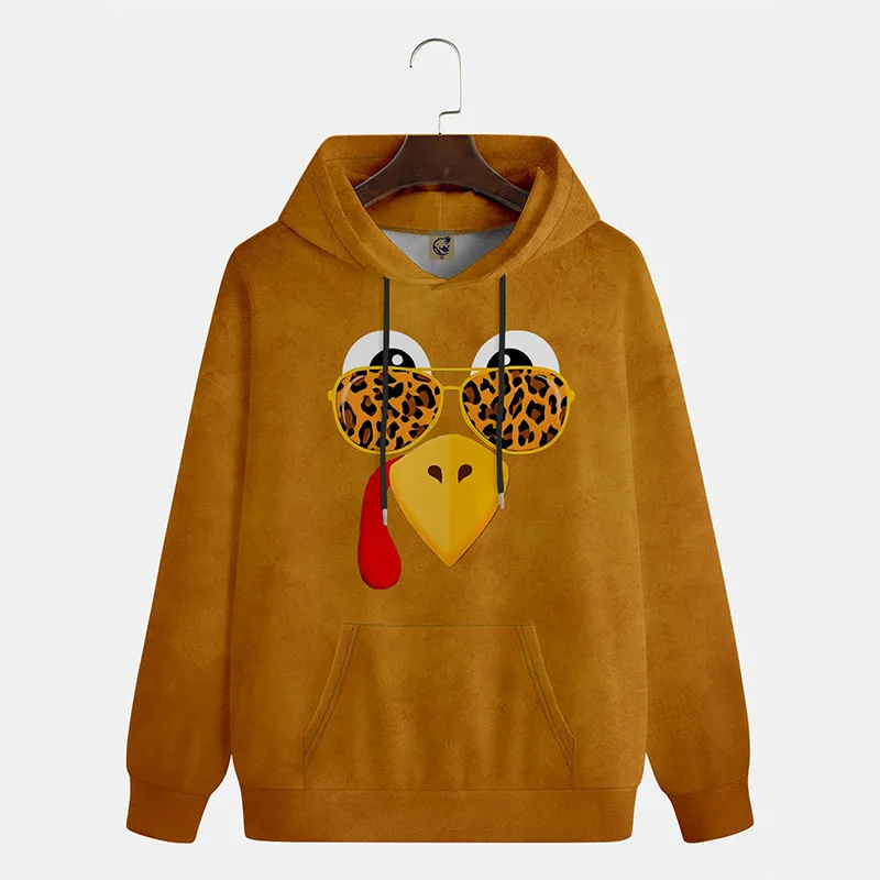 Толстовка с капюшоном на День Благодарения мужская праздничная одежда толстовки