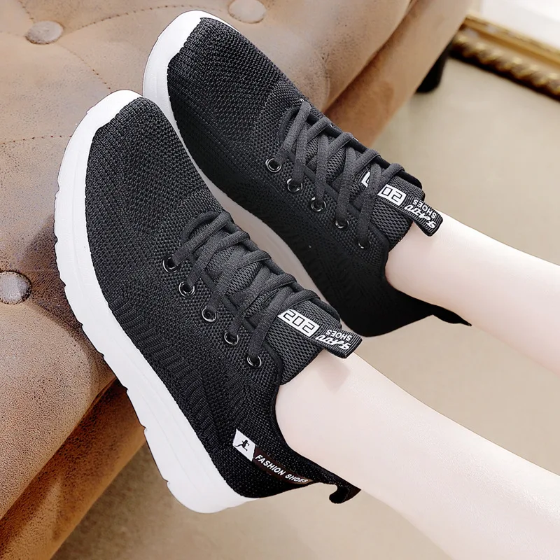 

2023 Spring New Women's Sneakers Korean Style Breathable Sports Casual Shoes Women Solid Color Air Mesh Woman Zapatos De Mujeres