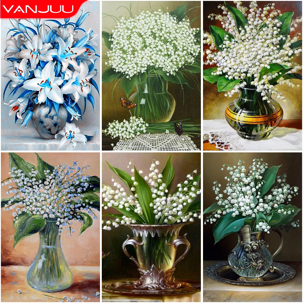 

5D Diamond Painting Green Plants DIY Diamond Mosaic Painting Flowers Full Diamond Cross Stitch Rhinestone Embroidery Decoration