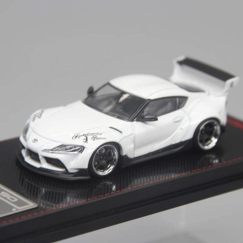 

Ignition IG 1:64 white and purple Pandem room sports car model A90 Rocket Rabbit Supra suitable for Toyota decoration gift