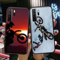 moto cross motorcycle sports black soft cover the pooh for huawei nova 8 7 6 se 5t 7i 5i 5z 5 4 4e 3 3i 3e 2i pro phone case cas