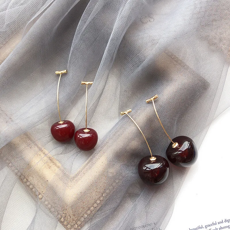 

Корейские летние прекрасные серьги с вишней Chelizi, модные Универсальные серьги с фруктами для девушек, длинные женские серьги, новинка 2022, ро...
