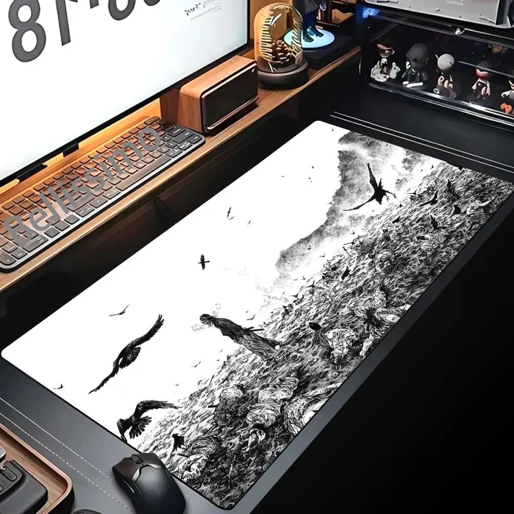 Комикс Vagabond Miyamoto Musashi коврик для мыши Xxl Аниме Коврик HD геймерский Настольный