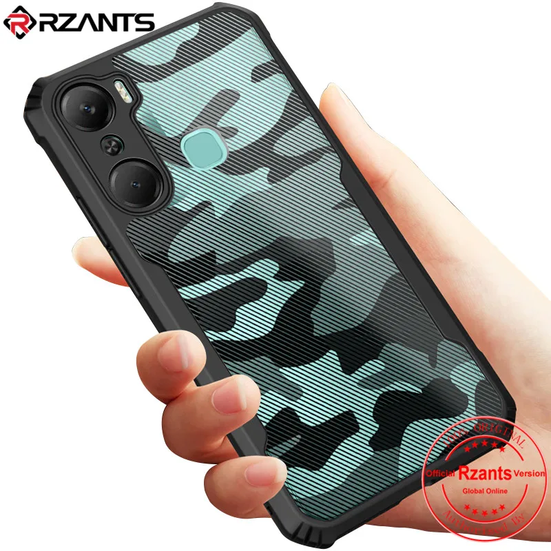 

Rzants For Infinix Hot 12 Pro 4G Case Hard [Camouflage Beetle] Hybrid Shockproof Slim Crystal Clear Cover