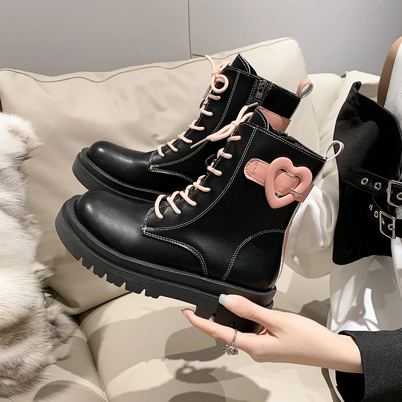 

Ботинки Lolita Женская резиновая обувь резиновые ботинки на шнуровке с круглым носком-женская зимняя обувь осень-зима 2022 женские ботильоны на ...