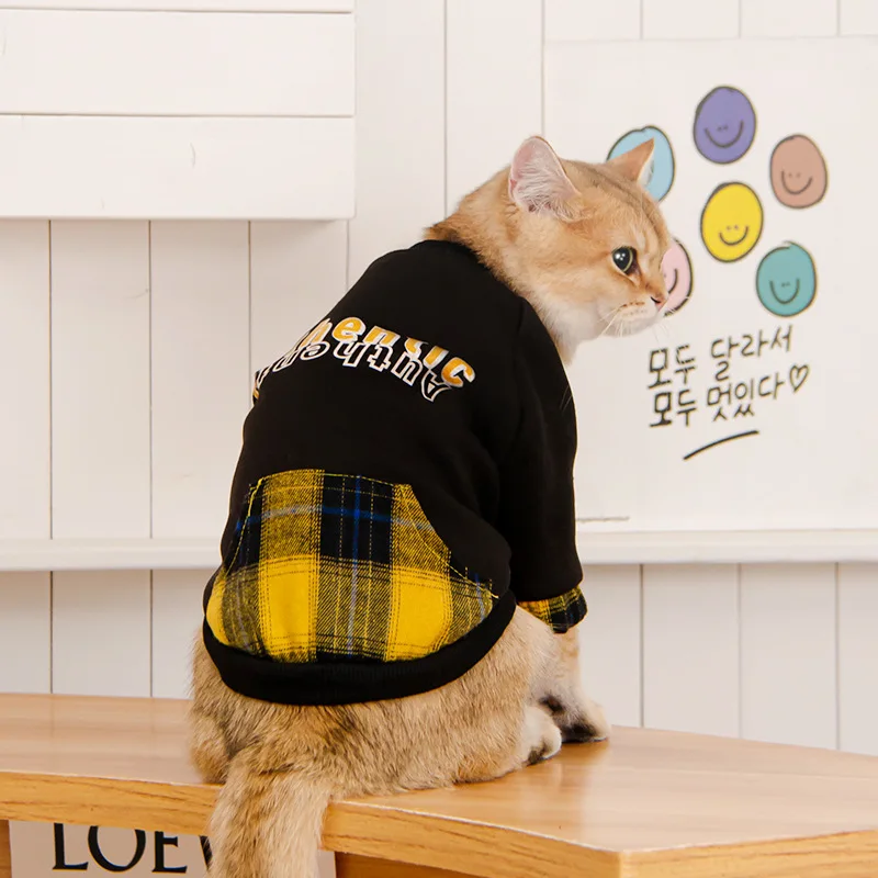 

Warm Clothes For Cats Cat Tide Brand Hooded Autumn And Winter Small Dog Pet Cool Wind