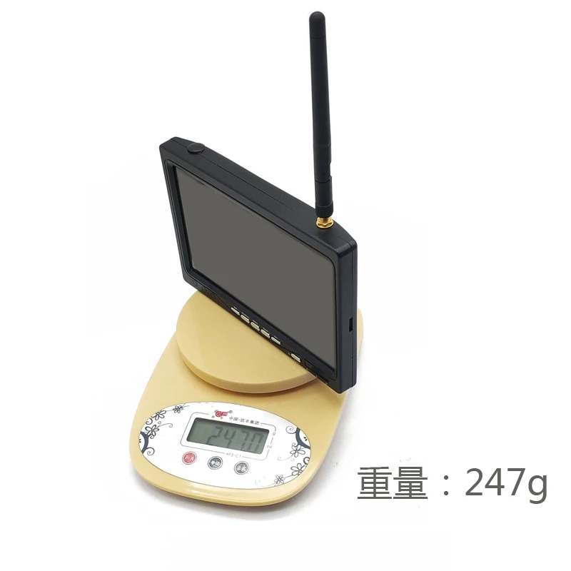 5 8G 48CH 7-дюймовый TN 1024*600 TFT ЖК-экран fpv монитор поддержка аккумулятора для