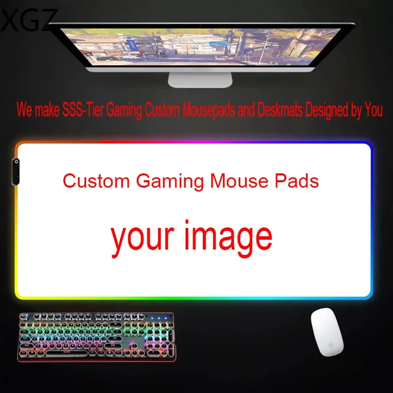 RGB Image Custom DIY Коврик для мыши Коврики игрового стола компьютерной Светодиодная