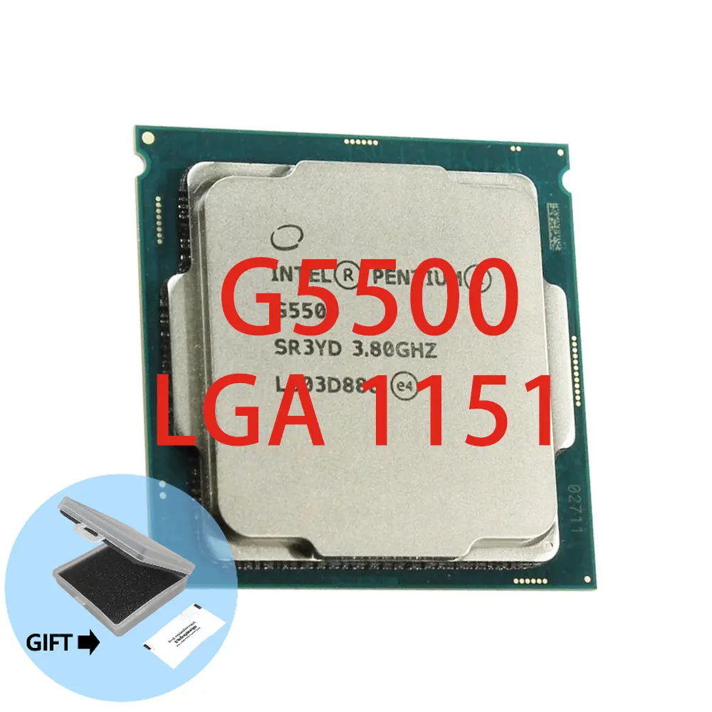 

Intel Pentium G5500 CPU Processor 4M 54W 3.8GHz Dual-Core Quad-Thread LGA 1151