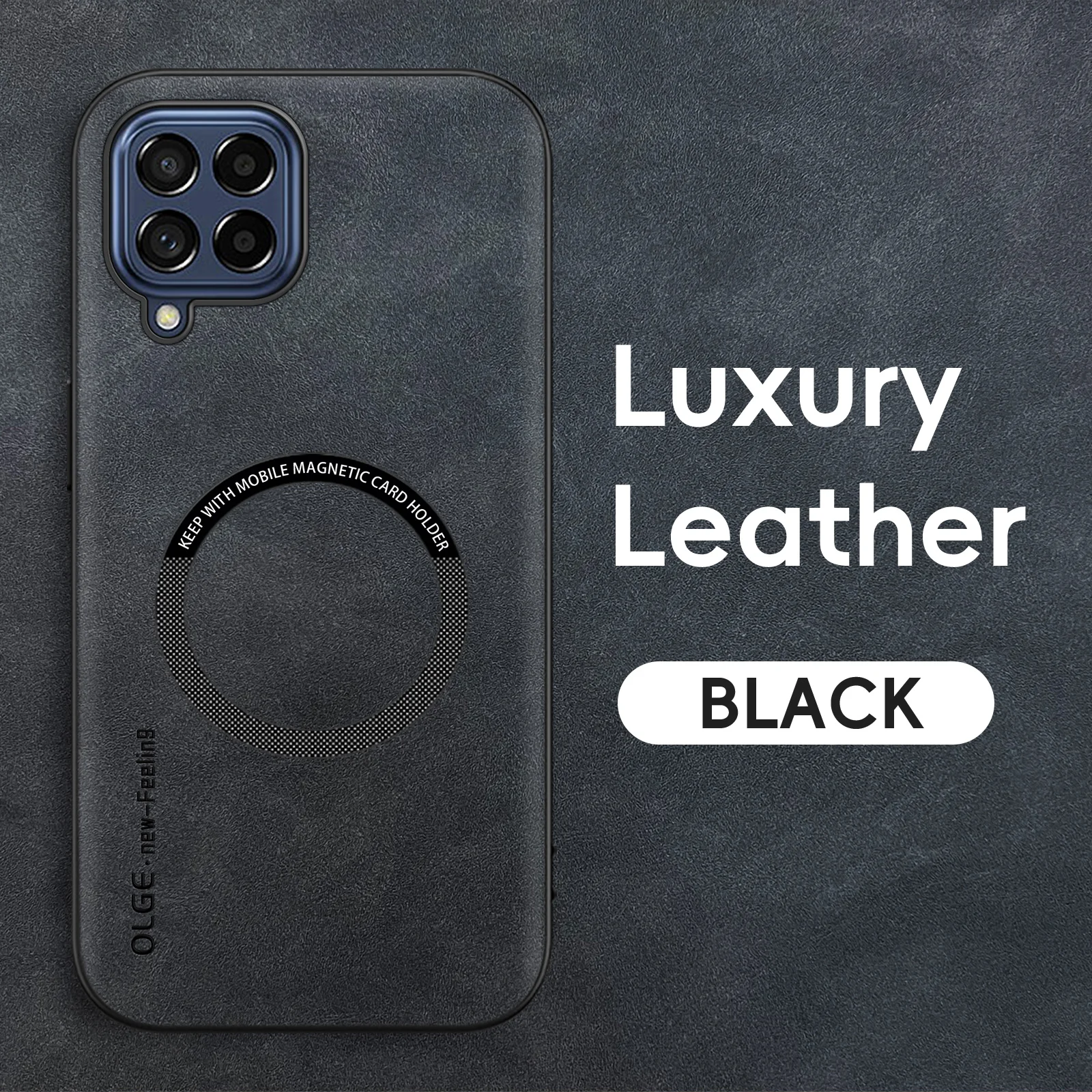 Магнитный кожаный мягкий чехол в стиле ретро для Samsung Galaxy M53