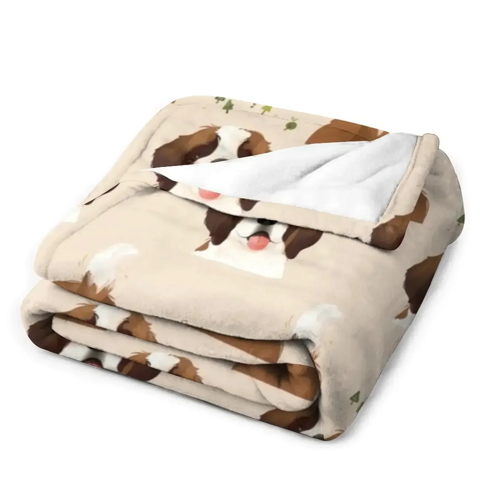 Одеяло с иллюстрацией домашней собаки Сенберна портретом рождественские