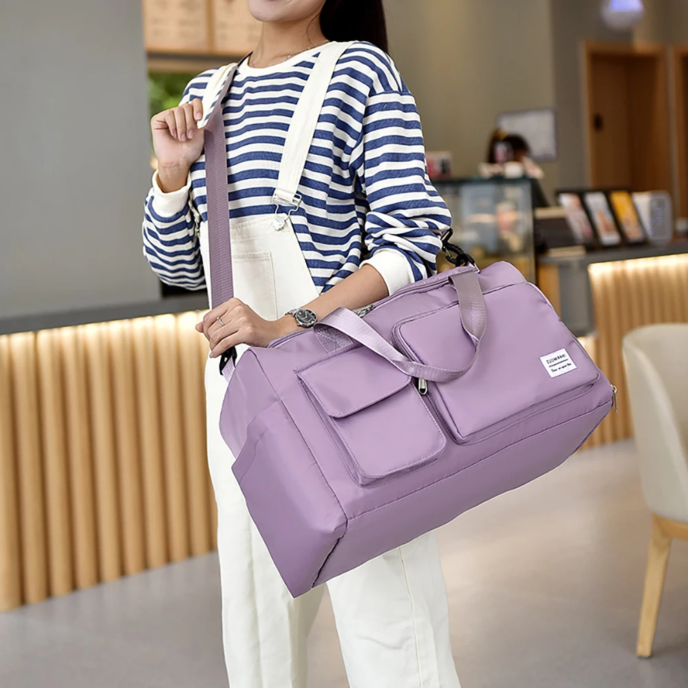 Gym Bag Large Capacity Women Travel Duffle Dry Wet Depart Training Independent Shoe Waterproof Oxford Totes Shoulder Sports Bags
