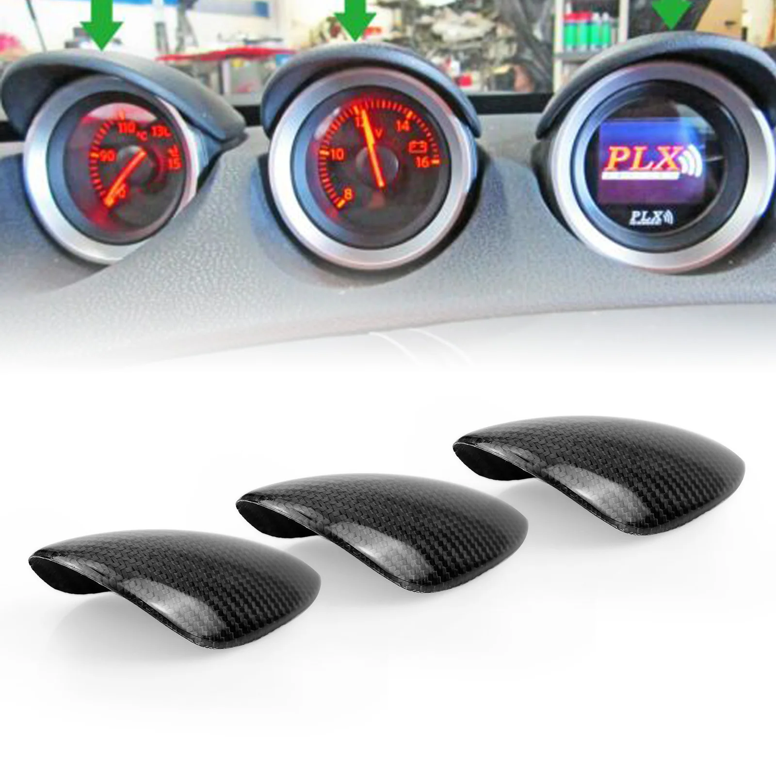 

Gauge Pod Dashboard Cover For NISSAN 370Z Z34 2 Door Coupe 2009-2020 Car Front Center Console Carbon Fiber Dash Board Caps Shell