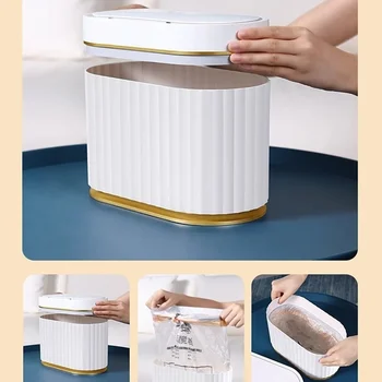 Smart Sensor Trash Can Food Waste Disposers Electronic Automatic Household Trash Can Bathroom Kitchen Waterproof Home Trash Can 4