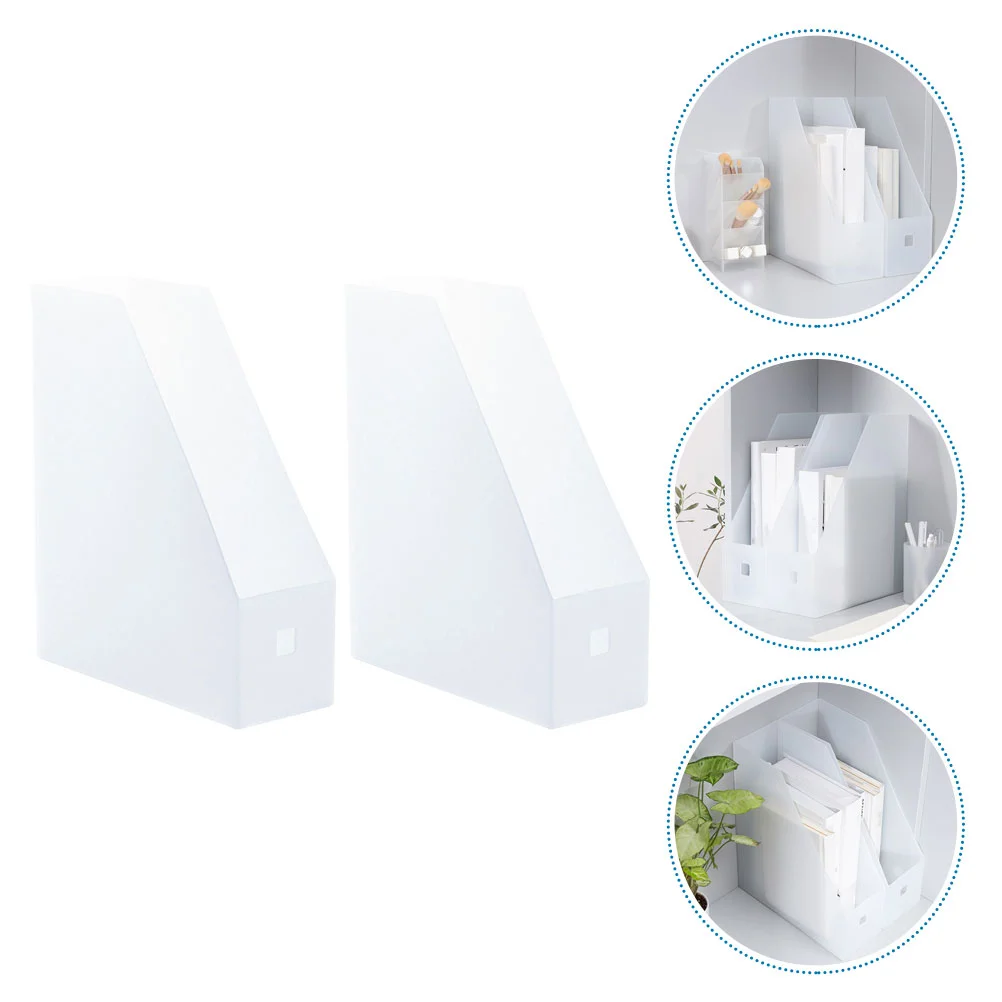 

File Rack Holder Magazine Organizer Document Desktop Storage Office Desk Folderbox Multifunction Acrylic Sorter Decorative