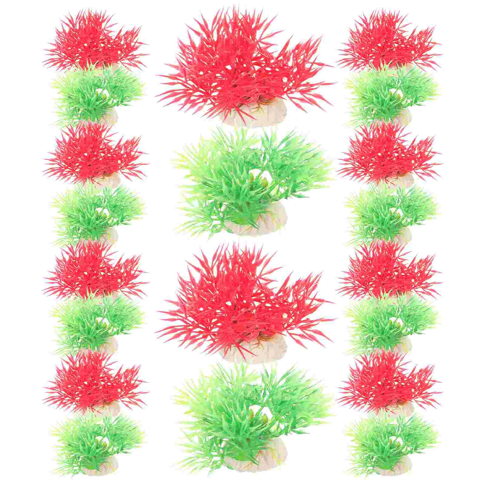 

20 Pcs Tank Decor Desktop Fish Grass Delicate Aquarium Plants Supply Decoration Plastic Fake Simulated Water