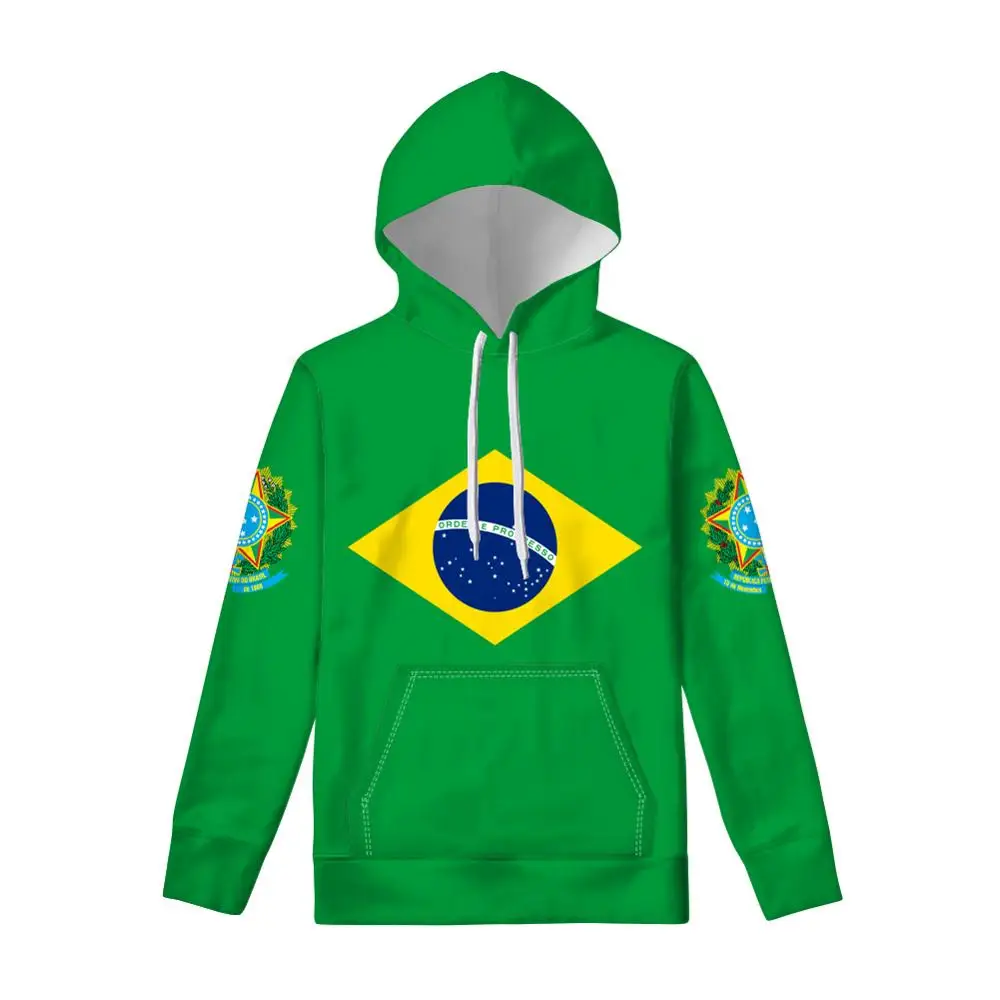 BRAZIL Hoodie Free Custom Name Number Country Sweatshirt Portugal Br Flag Portuguese Print Photo Brasil Federativa Diy Clothes