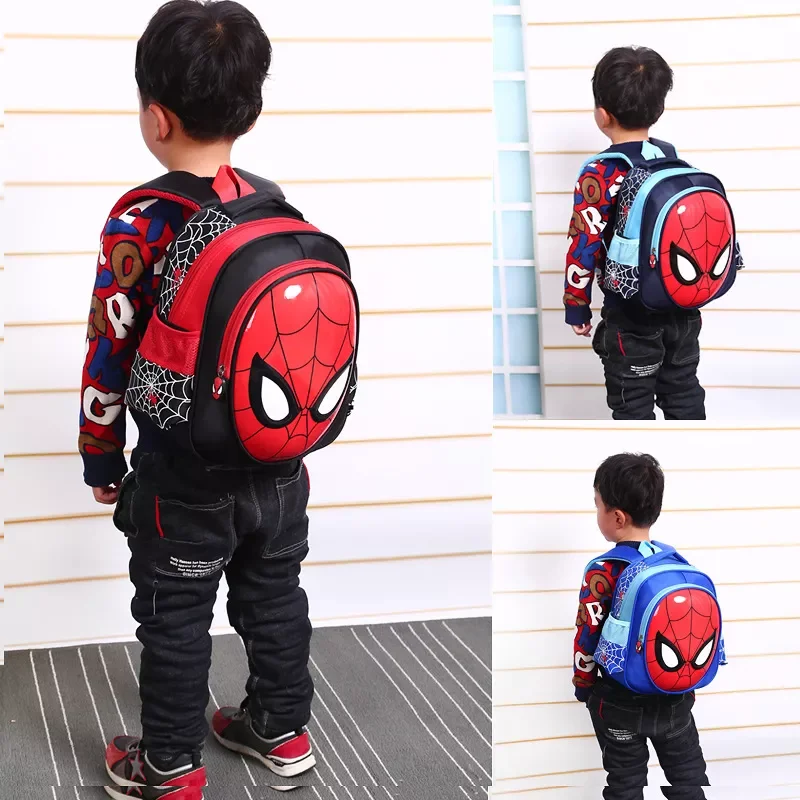 3-6 Year School Bag 3D stereo Waterproof Boy Kindergarten Backpack Kids High Quality Children Knapsack Bags homem aranha