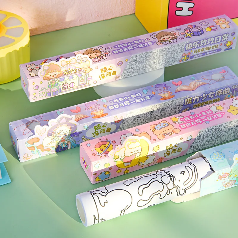 Веселый пазл для раннего развития детей граффити Свиток малышей ручная роспись