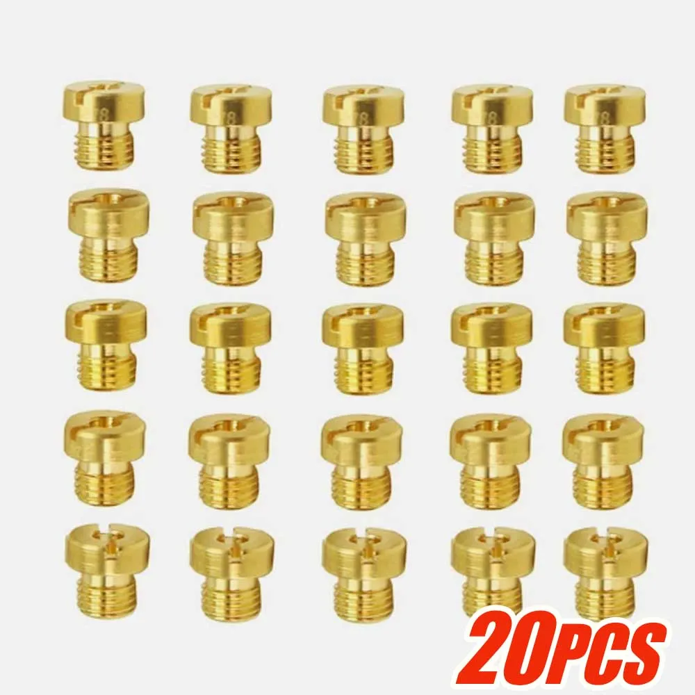 20 шт. комплект главных форсунок мотоцикла с резьбой M6 6 мм для карбюратора DellOrto PHBH