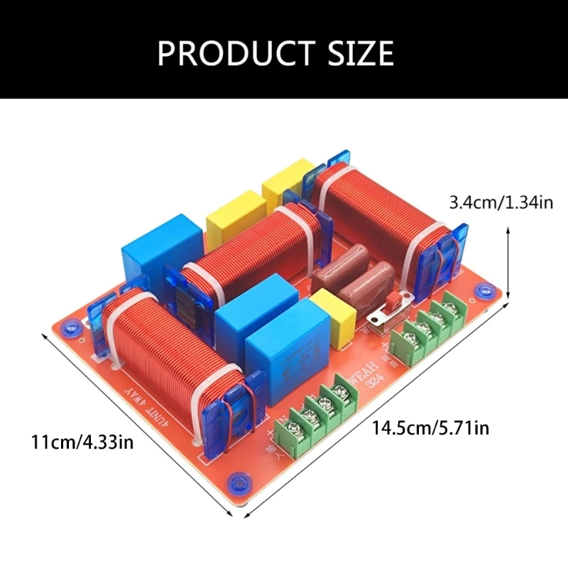 Звуковые фильтры динамиков 400 Вт 3-полосные регулируемые аудиофильские