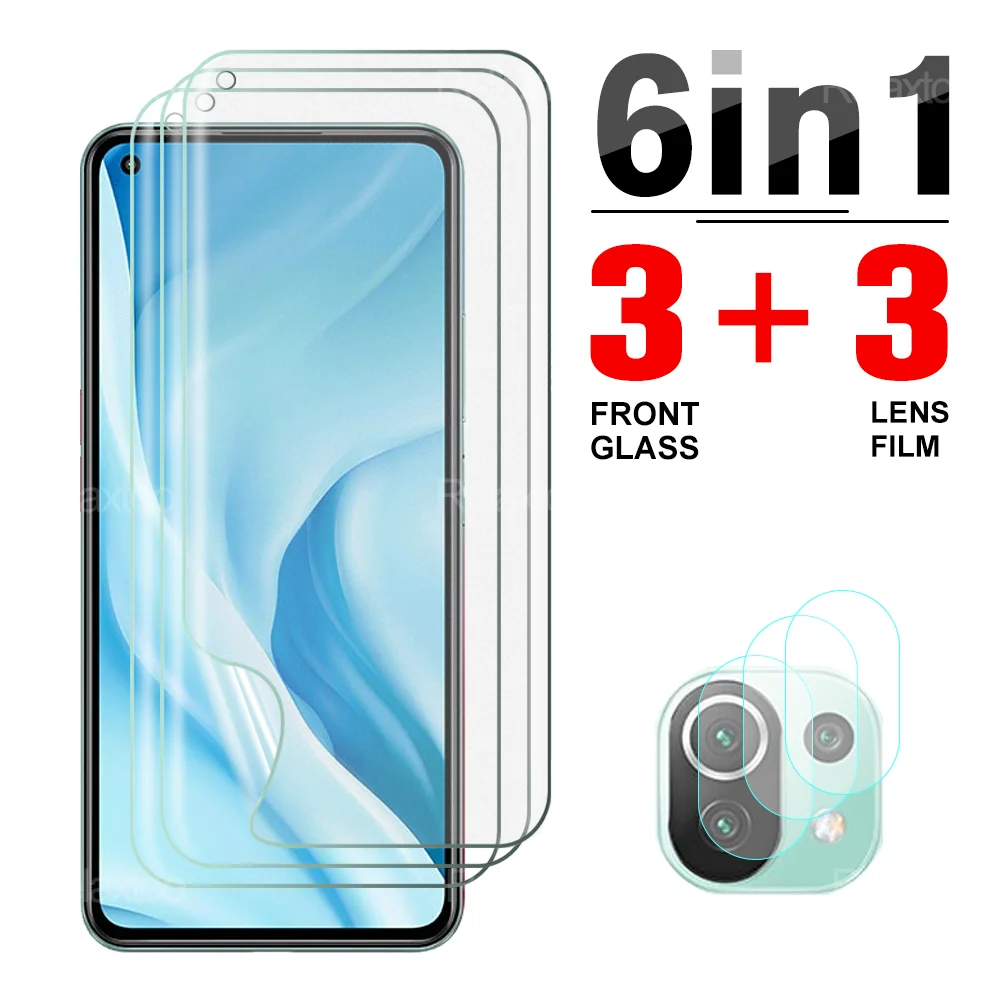 

6IN1 Hydrogel Film Full Cover Protection For Xiaomi Mi 11 11i 11T Lite Pro Ultra 5G 4G Screen Protector Safety Protective Film