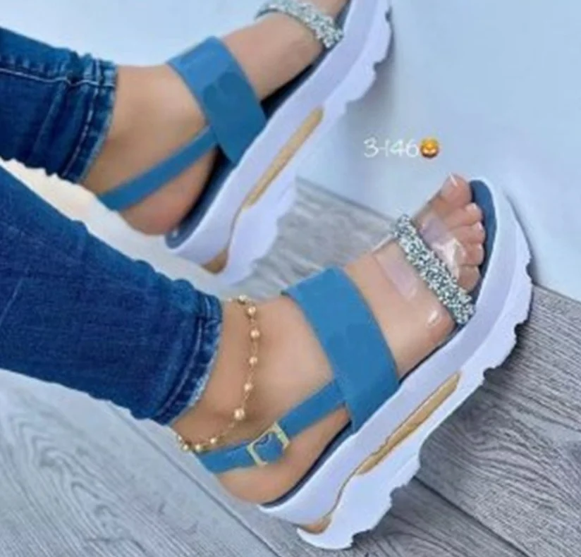 

Fashion Wedge Female Platform Buckle Strap Street Summer Shoes Punk Beach Wedges Women Sandals