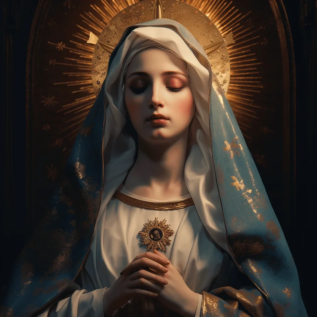 Monalt молитвенная Дева Мария Картина на холсте с рамкой христианские