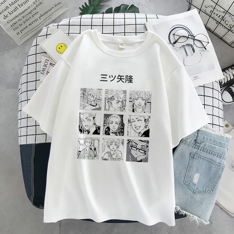 Купи Anime Tokyo Revengers T Shirt for Men High Quality Print Graphic Tshirts Cotton T-shirt Man Short Sleeve Summer Tops Haikyuu Tee за 298 рублей в магазине AliExpress