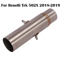 51mm exhaust pipe for benelli trk 502x 2018 2019 stainless steel motorcycle middle connect link tube high quality moto parts