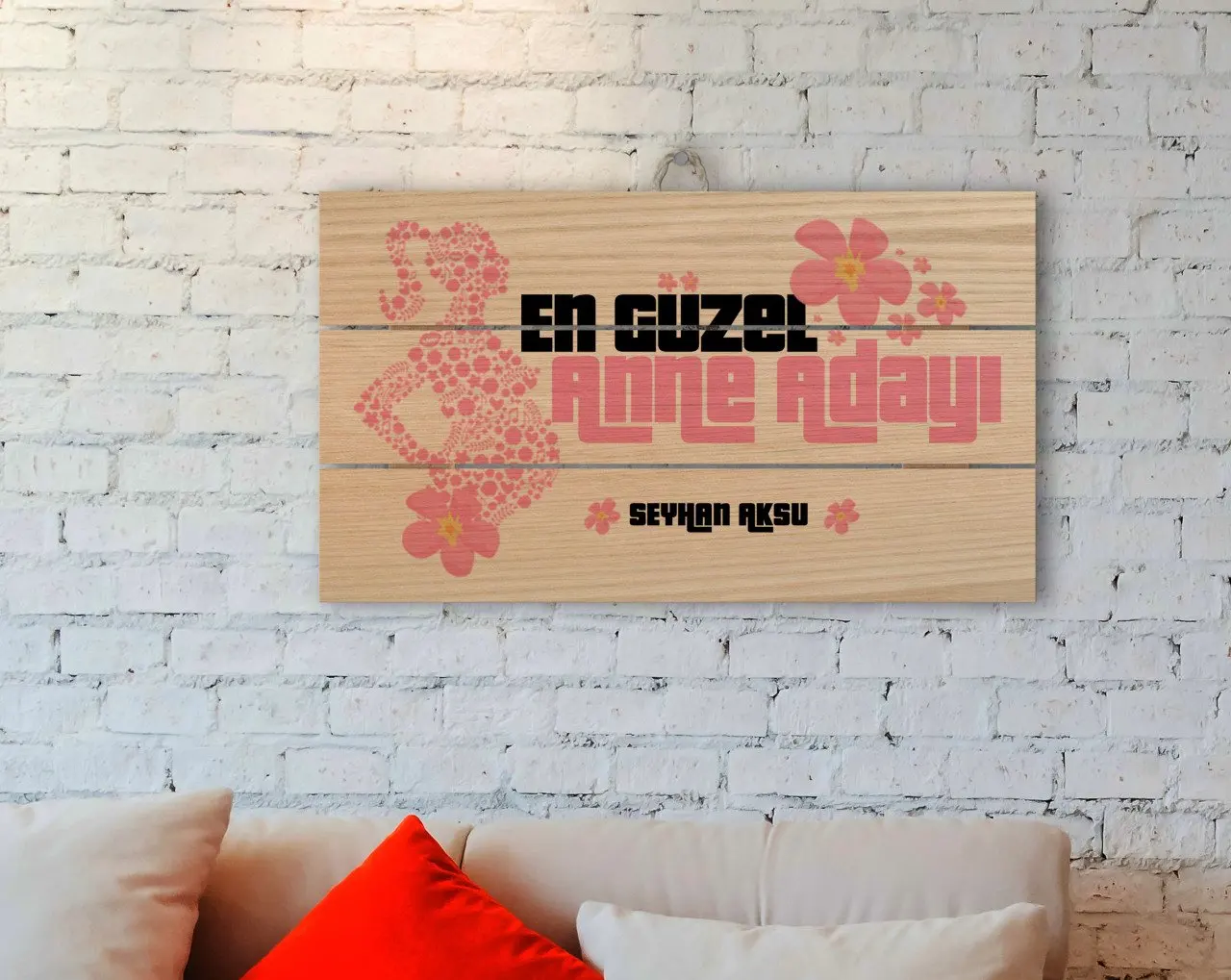 

Personalized the Expectant Mother Design Authentic Wooden Pallet Tablo-3