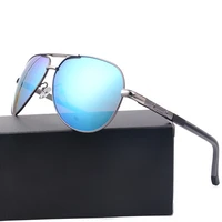 mens driving polarized sunglasses color film polarizer sunglasses fishing driving mirror coated with blue film