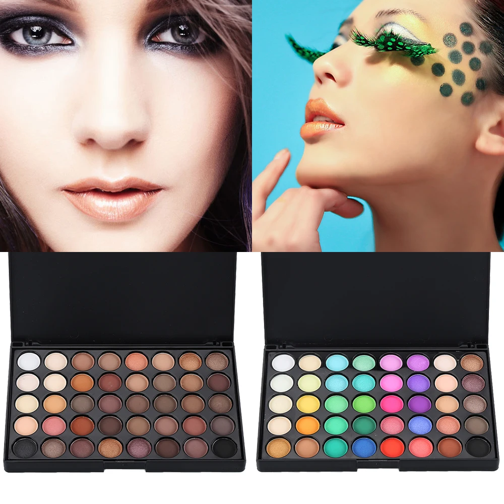 

40 Color Matte Eyeshadow Palette Glitter Pearlized Cream Waterproof Long Lasting Eye Shadow Eye Makeup Cosmetic TSLM1