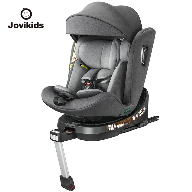 Enlarge Jovikids ISOFIX Car Seat 360 Swivel with Support Leg and Side Protection for Group 0/1/2/3 Rearward and Forward Facing